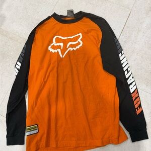 Fox Racing Orange and Black Long Sleeve Tee